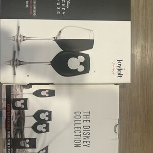 Disney Mickey Mouse Black and White Wine Glasses